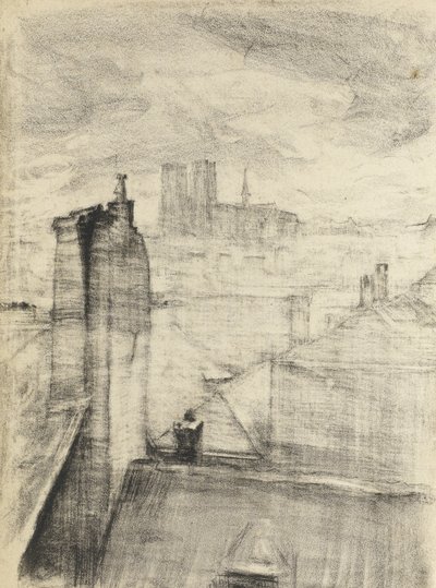 City rooftops, Brussels, c.1910 by Albert de Belleroche
